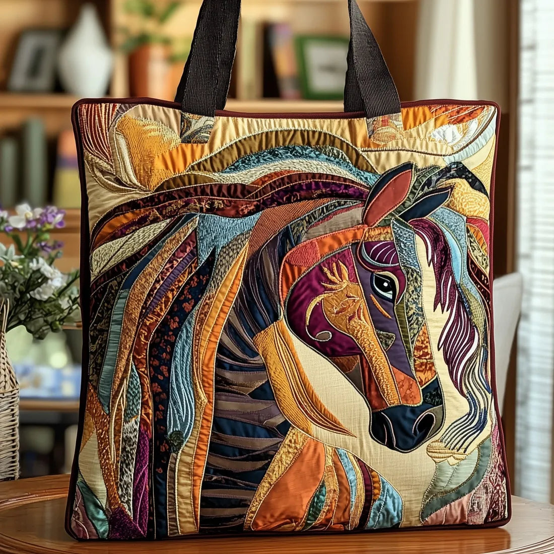 Bolso artesanal «Mosaico» con caballo