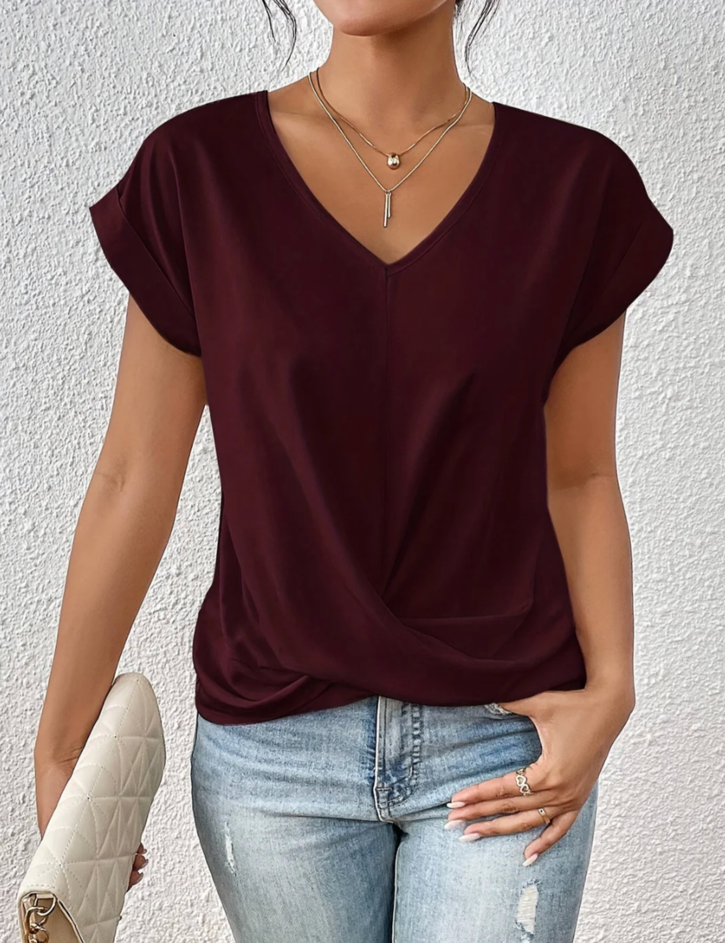 Valeria | T-Shirt Moderna con Scollo a V Femminile