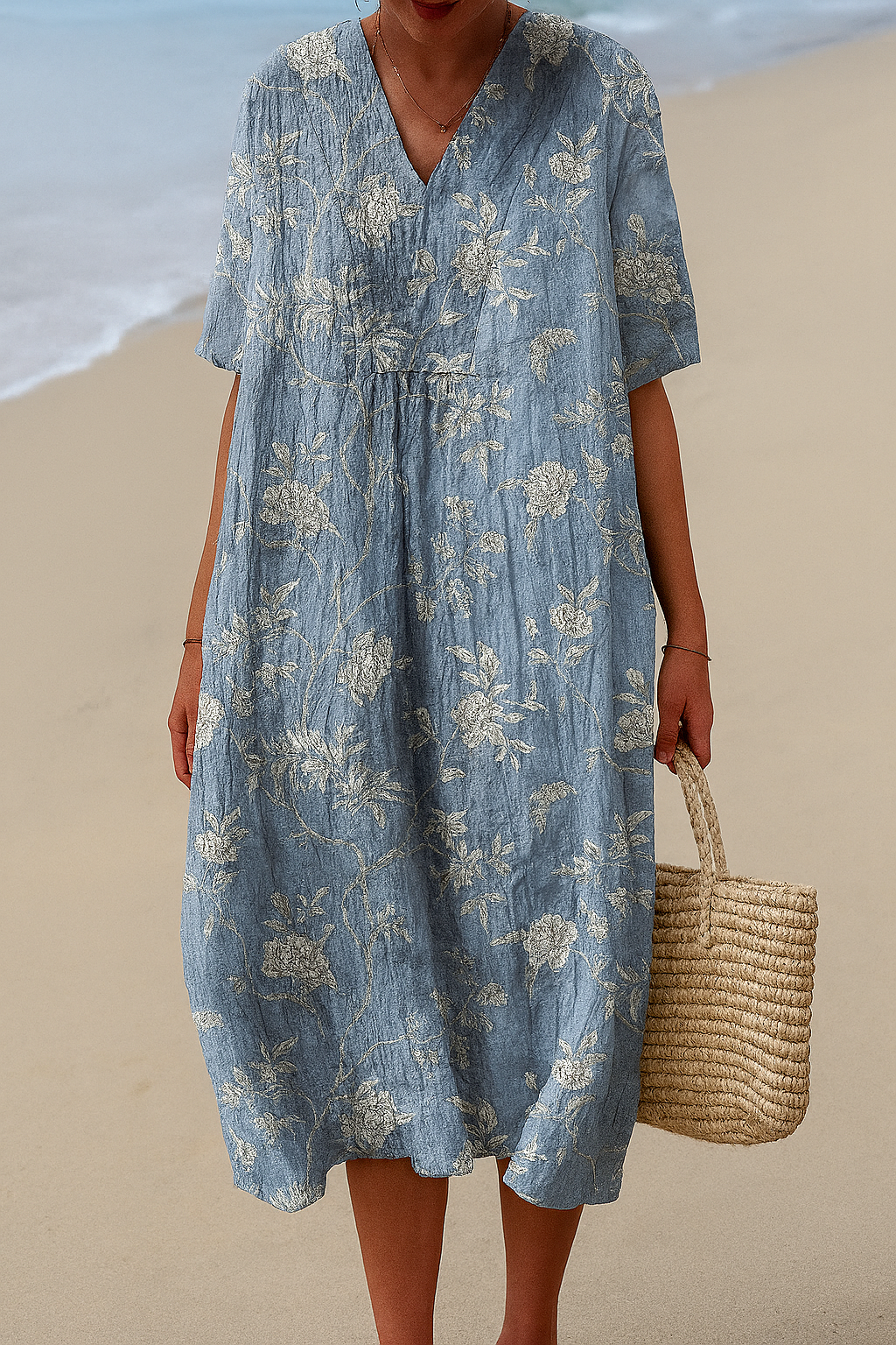 Jacqueline - Robe en Coton Inspirée par des Artistes
