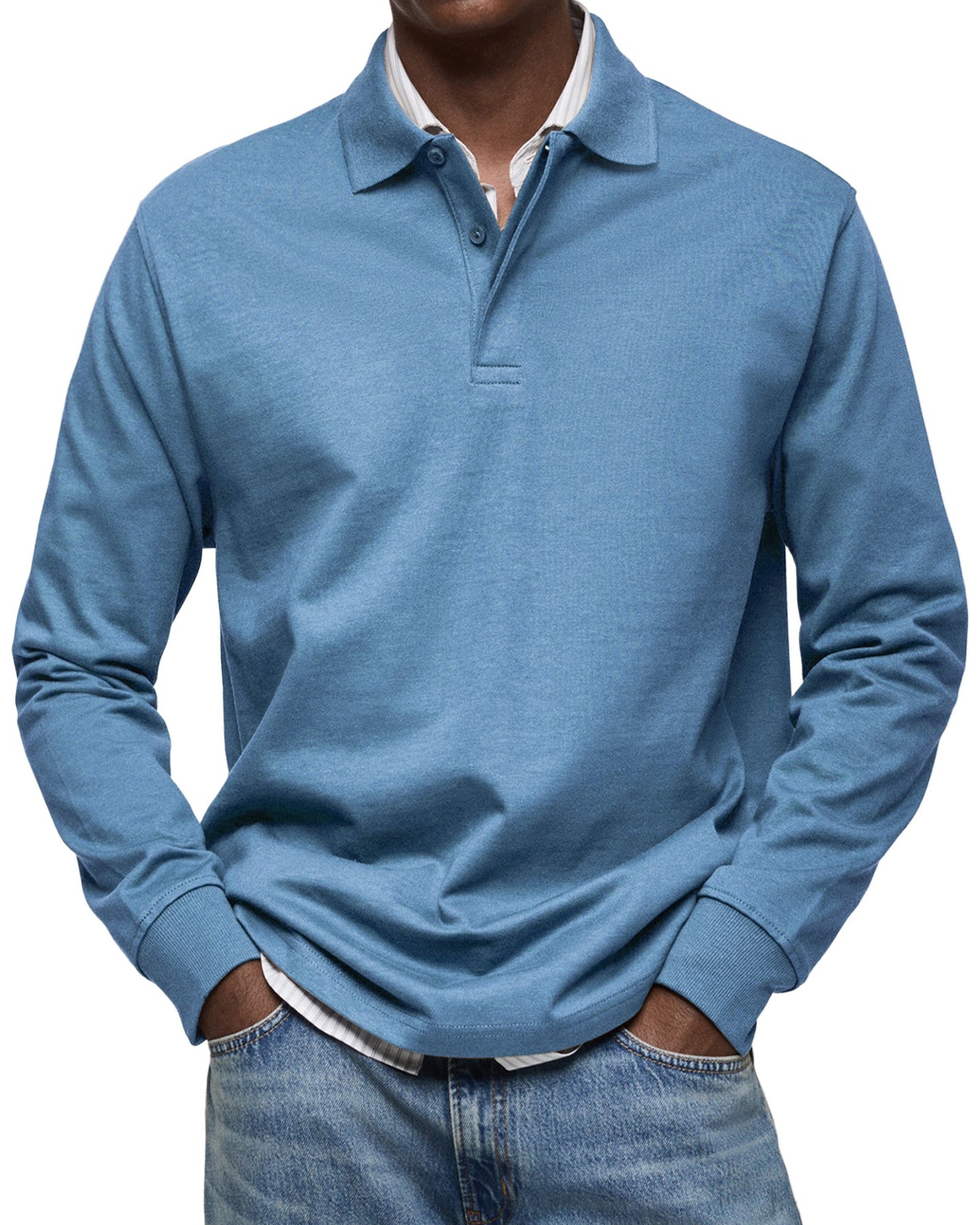 Elias™ | Essential Langarm-Poloshirt