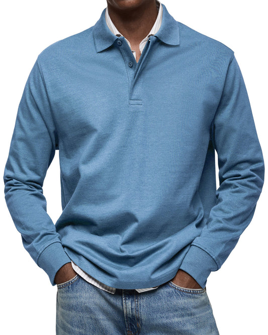 Elias™ | Essential Langarm-Poloshirt