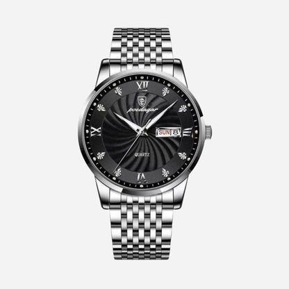 Herren Business Uhr aus Edelstahl