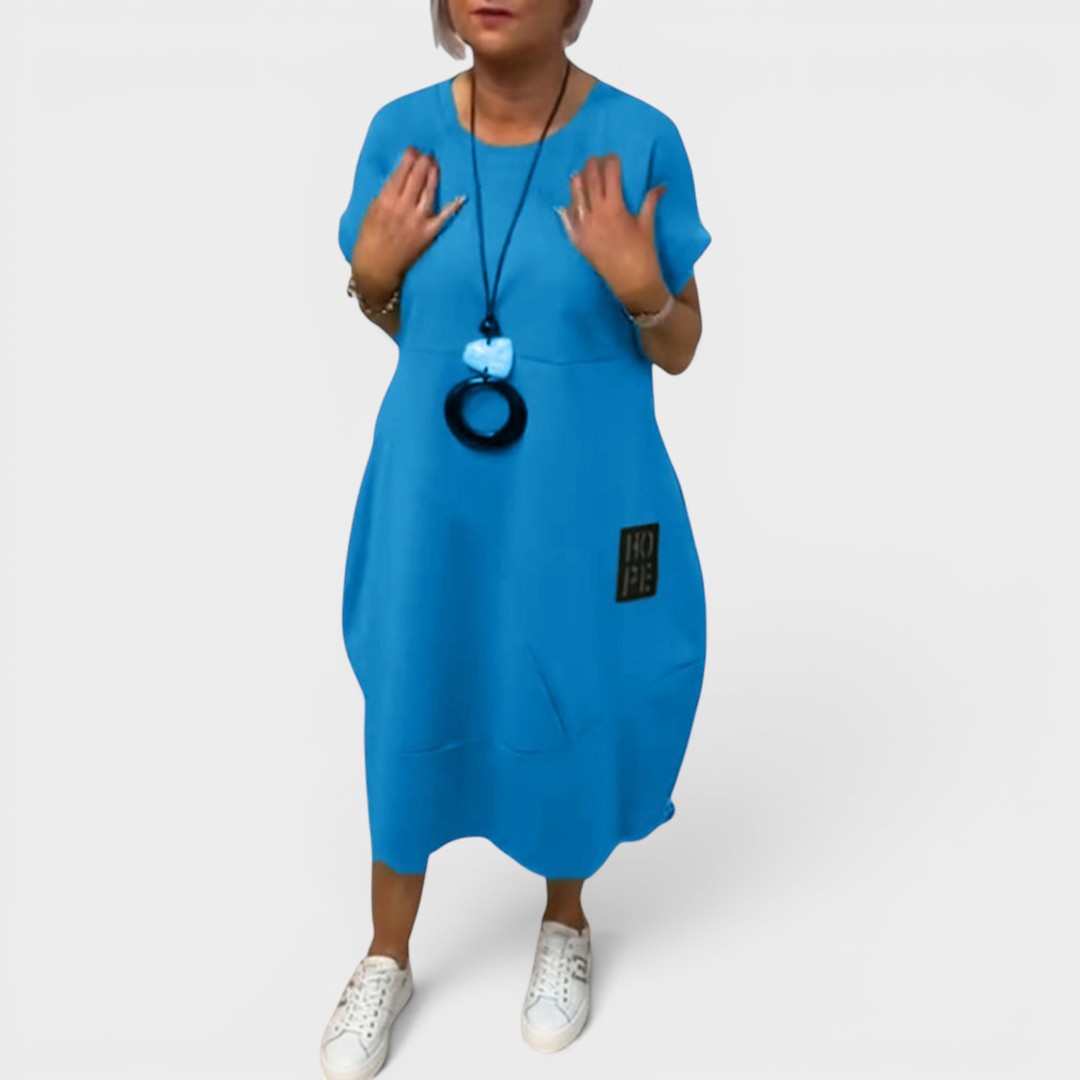 Nicole | Robe midi fluide à poches