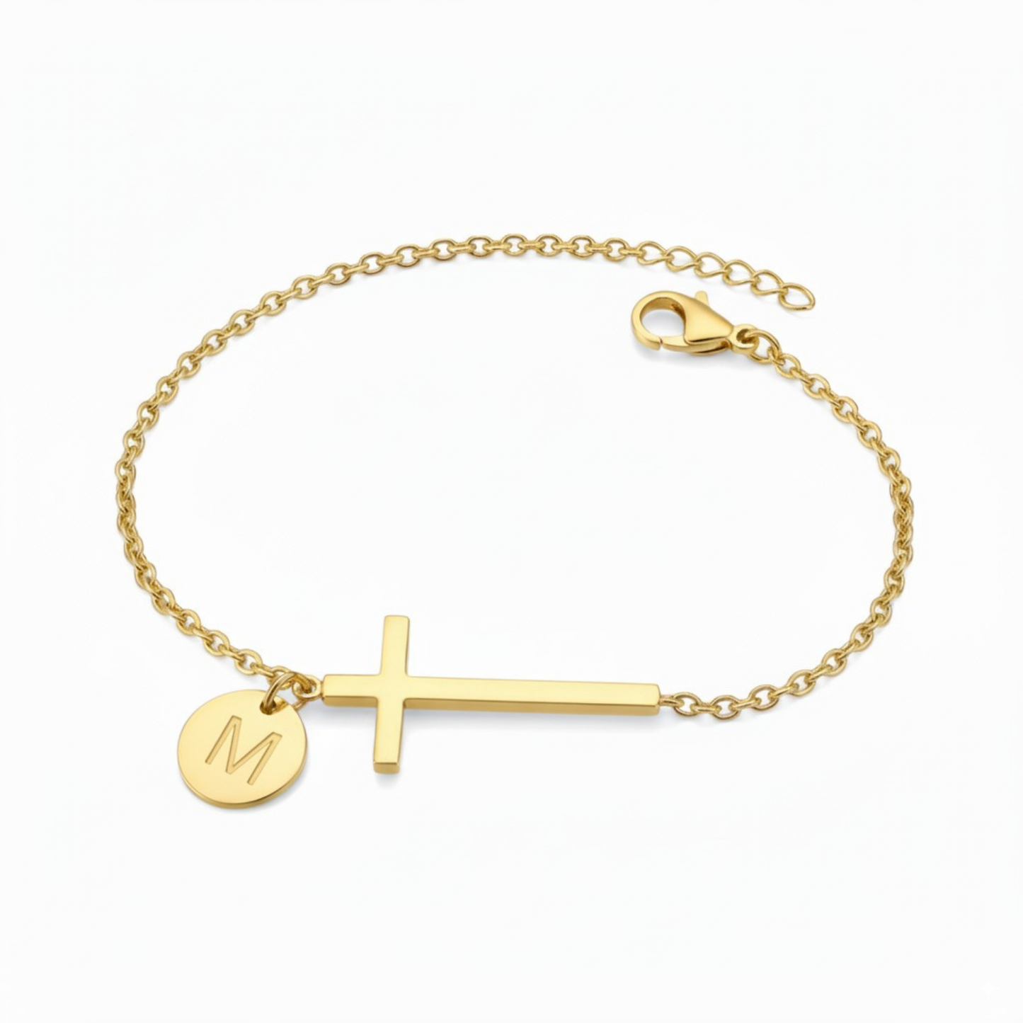 BRACELET INITIAL CROIX