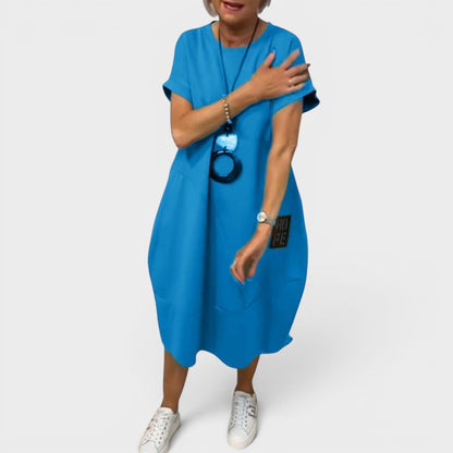Nicole | Robe midi fluide à poches