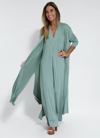 GERTRUDE | Conjunto de vestido largo moldeador y chaleco