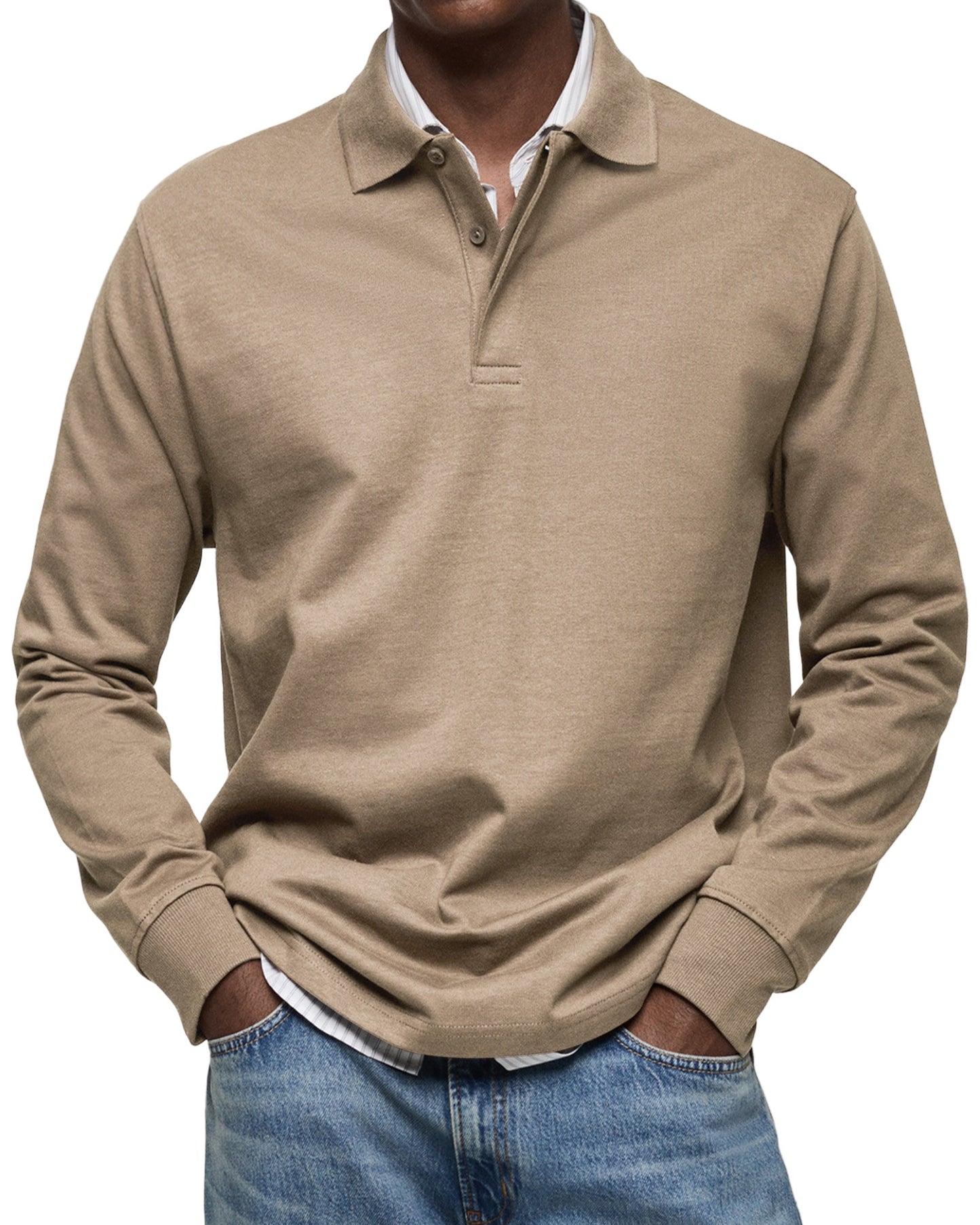 Elias™ | Essential Langarm-Poloshirt