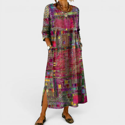 Léonie™ | Robe en denim bohème élégante