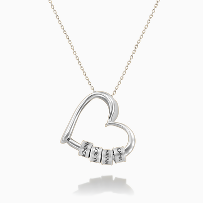 COLLIER EN FORME DE CŒUR AVEC PRÉNOMS