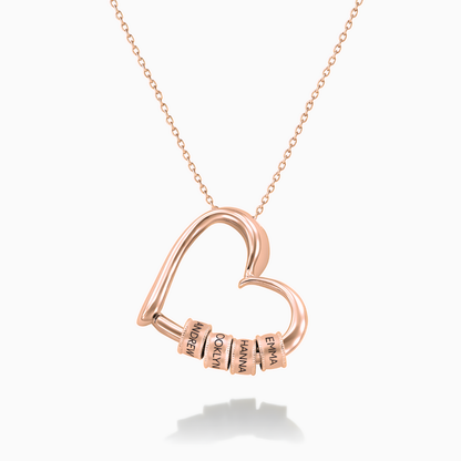 COLLIER EN FORME DE CŒUR AVEC PRÉNOMS