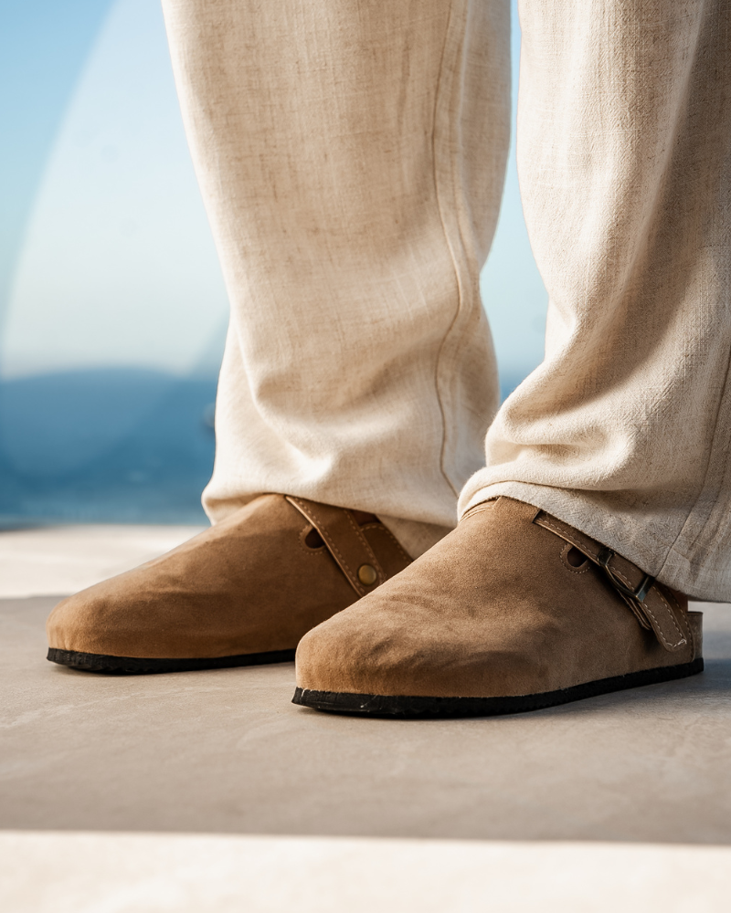 Luke™ | Herren Wildleder Clog – Bequeme Pantolette mit ergonomischem Fußbett