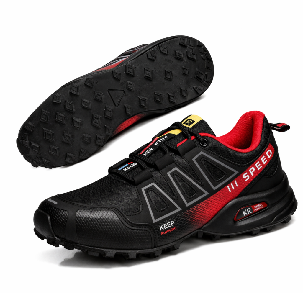 KEEP 3 | Zapatos de Senderismo ProGrip Negros y Rojos