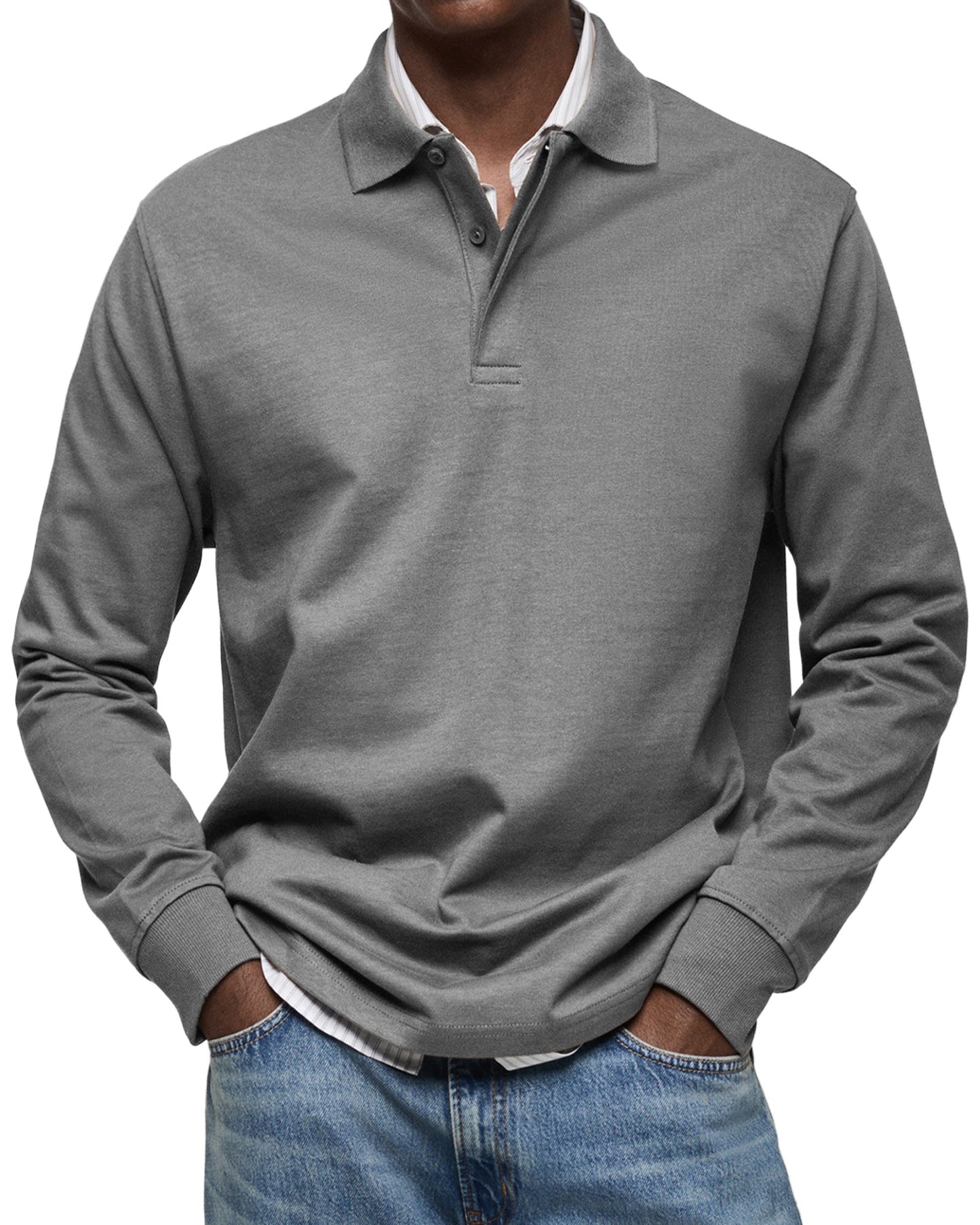 Elias™ | Essential Langarm-Poloshirt