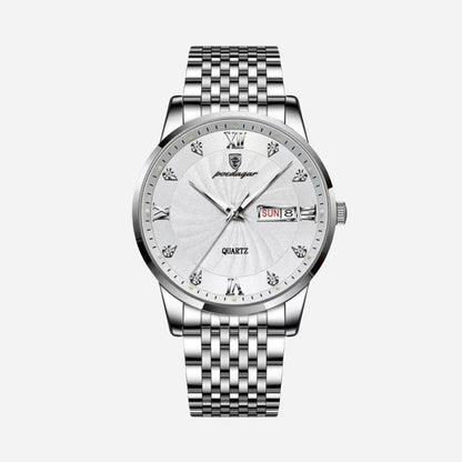 Herren Business Uhr aus Edelstahl