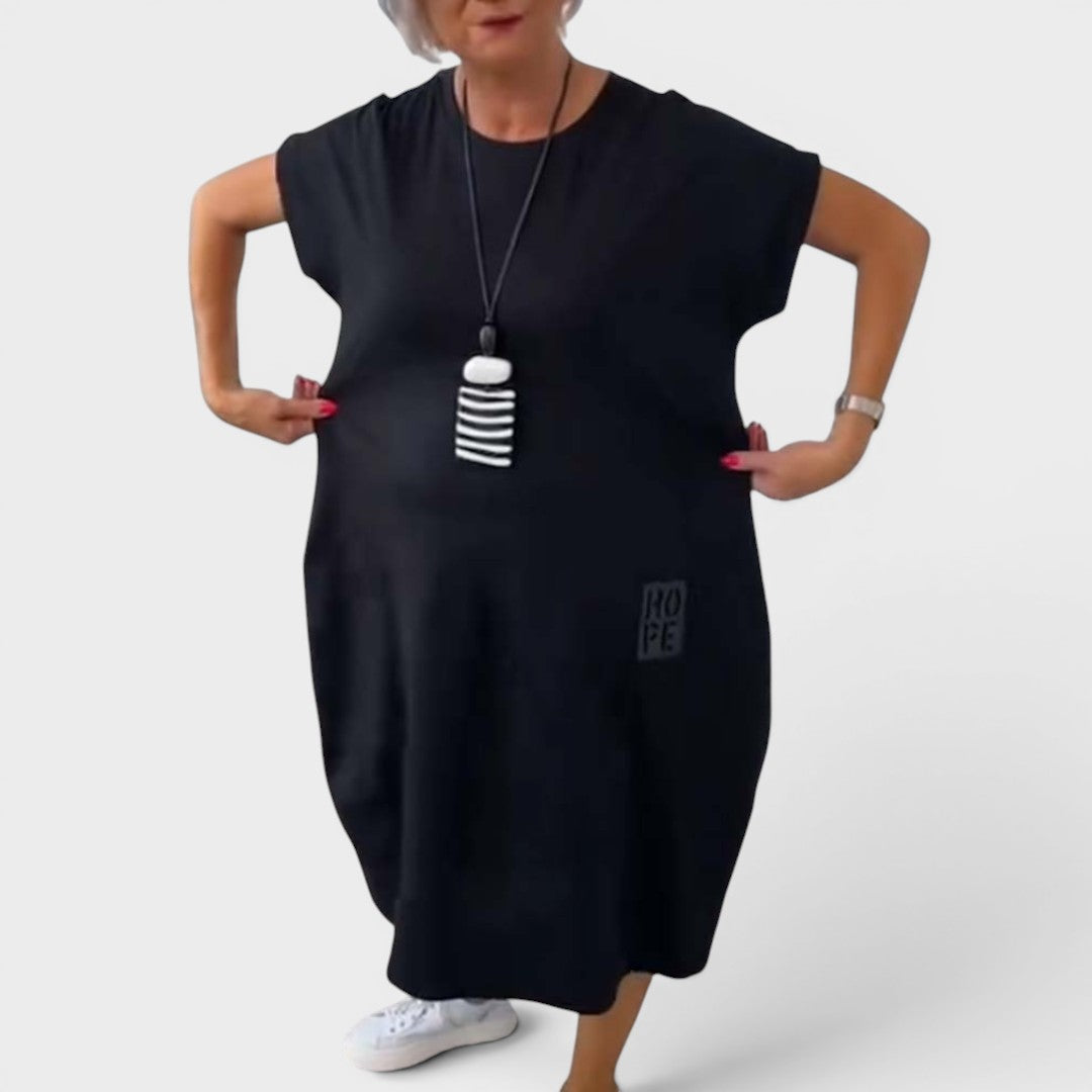 Nicole | Robe midi fluide à poches