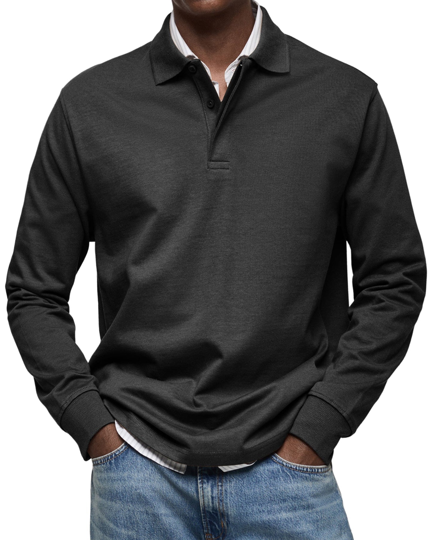 Elias™ | Essential Langarm-Poloshirt