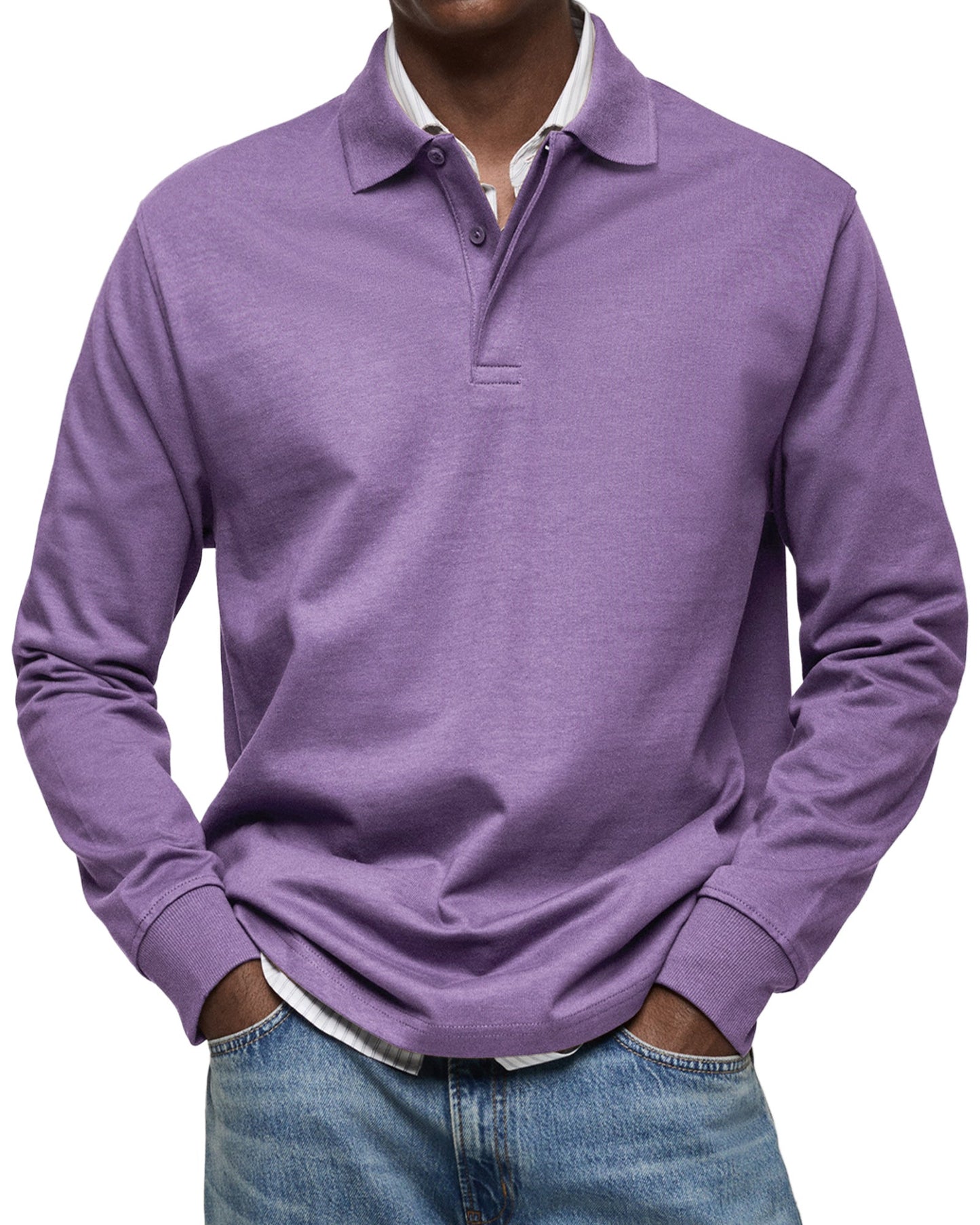 Elias™ | Essential Langarm-Poloshirt