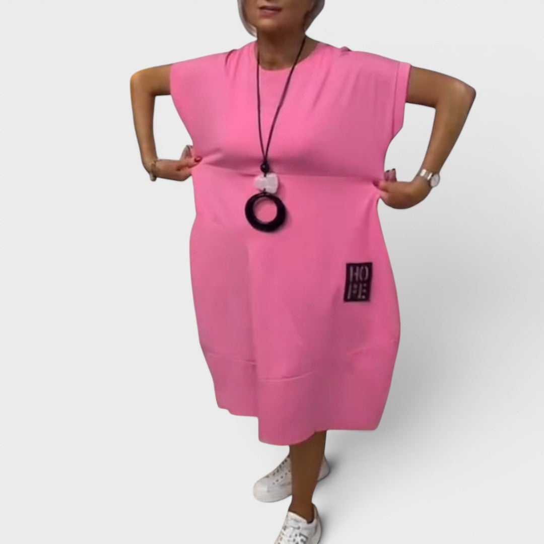Nicole | Robe midi fluide à poches