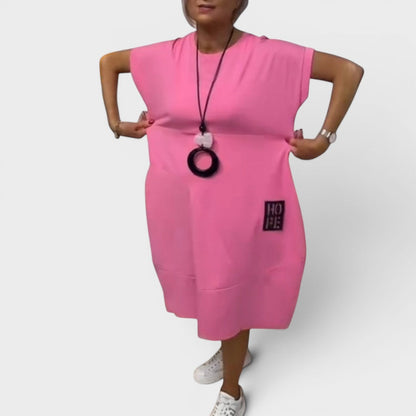Nicole | Robe midi fluide à poches