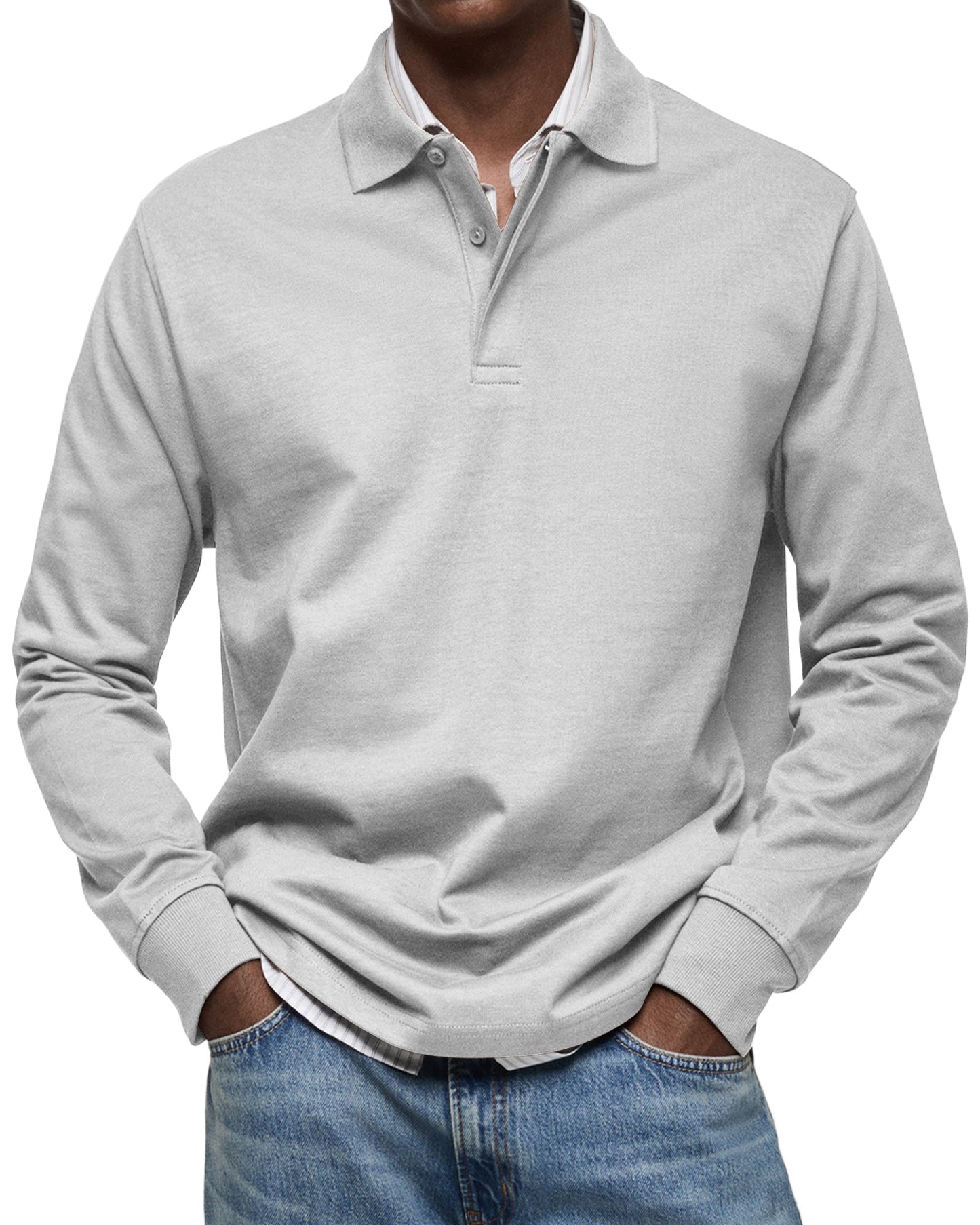Elias™ | Essential Langarm-Poloshirt