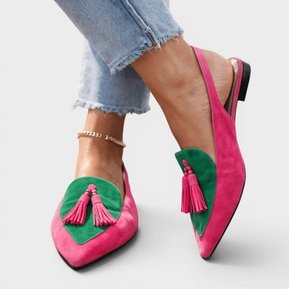 Rosalie™ | Sandales à talon à franges élégantes
