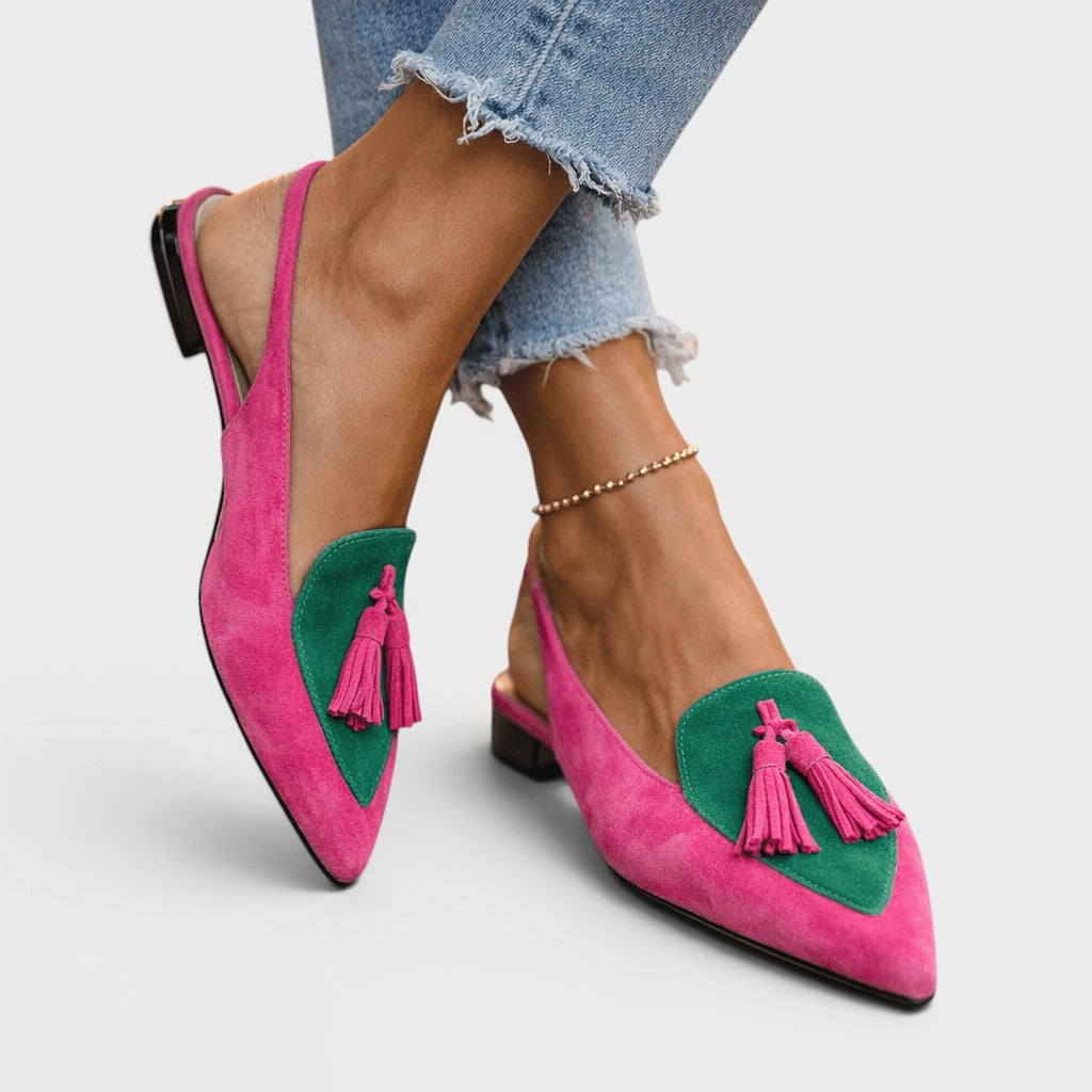 Rosalie™ | Sandales à talon à franges élégantes