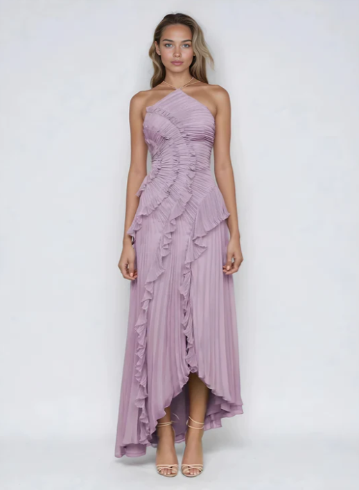 Melisa | Vestido de volantes color lavanda de edición limitada