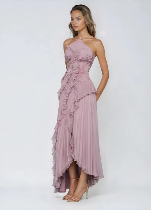 Melisa | Vestido de volantes color lavanda de edición limitada