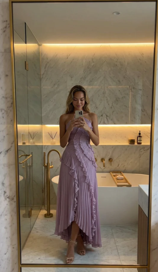 Melisa | Vestido de volantes color lavanda de edición limitada