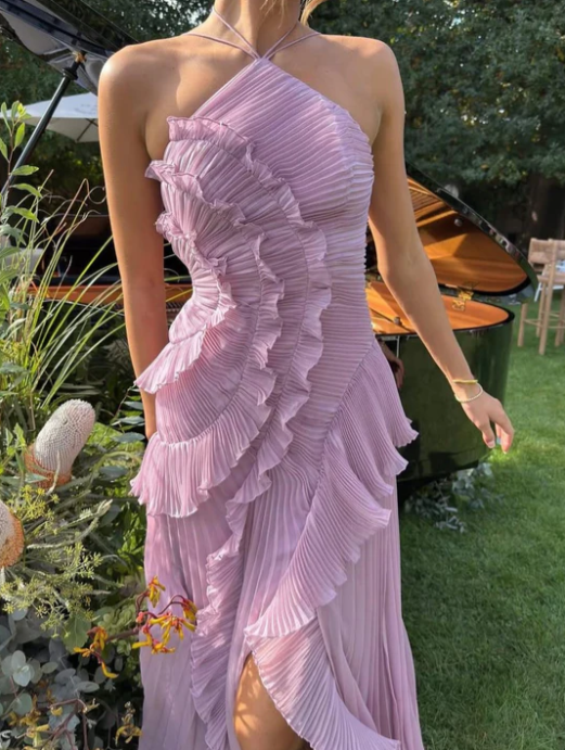 Melisa | Vestido de volantes color lavanda de edición limitada