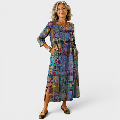 Léonie™ | Robe en denim bohème élégante