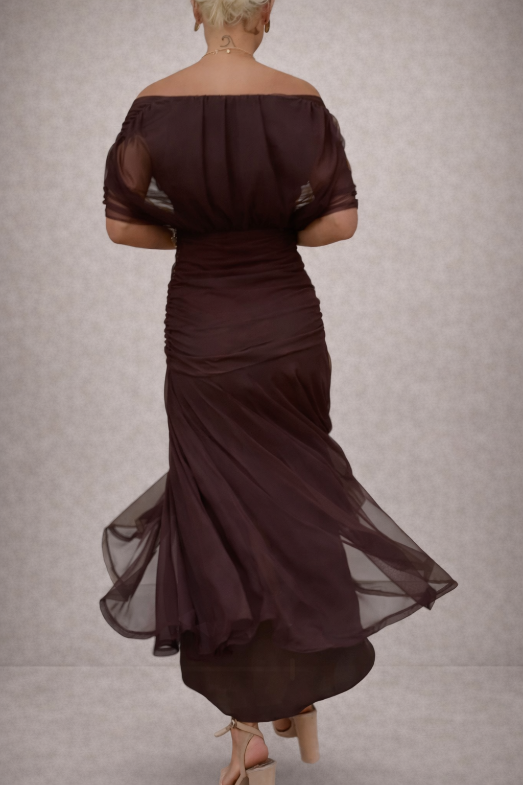 FLORENDRA™ | Vestido largo con cuello en V y estampado floral