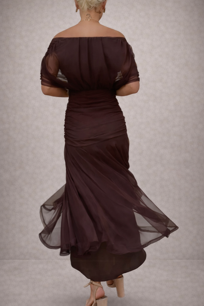 FLORENDRA™ | Vestido largo con cuello en V y estampado floral