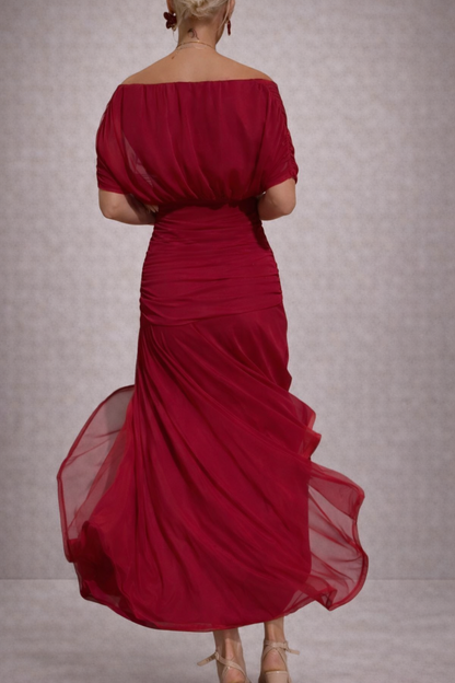 FLORENDRA™ | Vestido largo con cuello en V y estampado floral