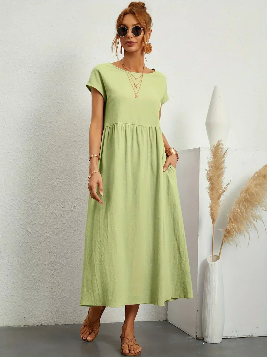 Gabrielle™ — Robe midi fluide élégance intemporelle