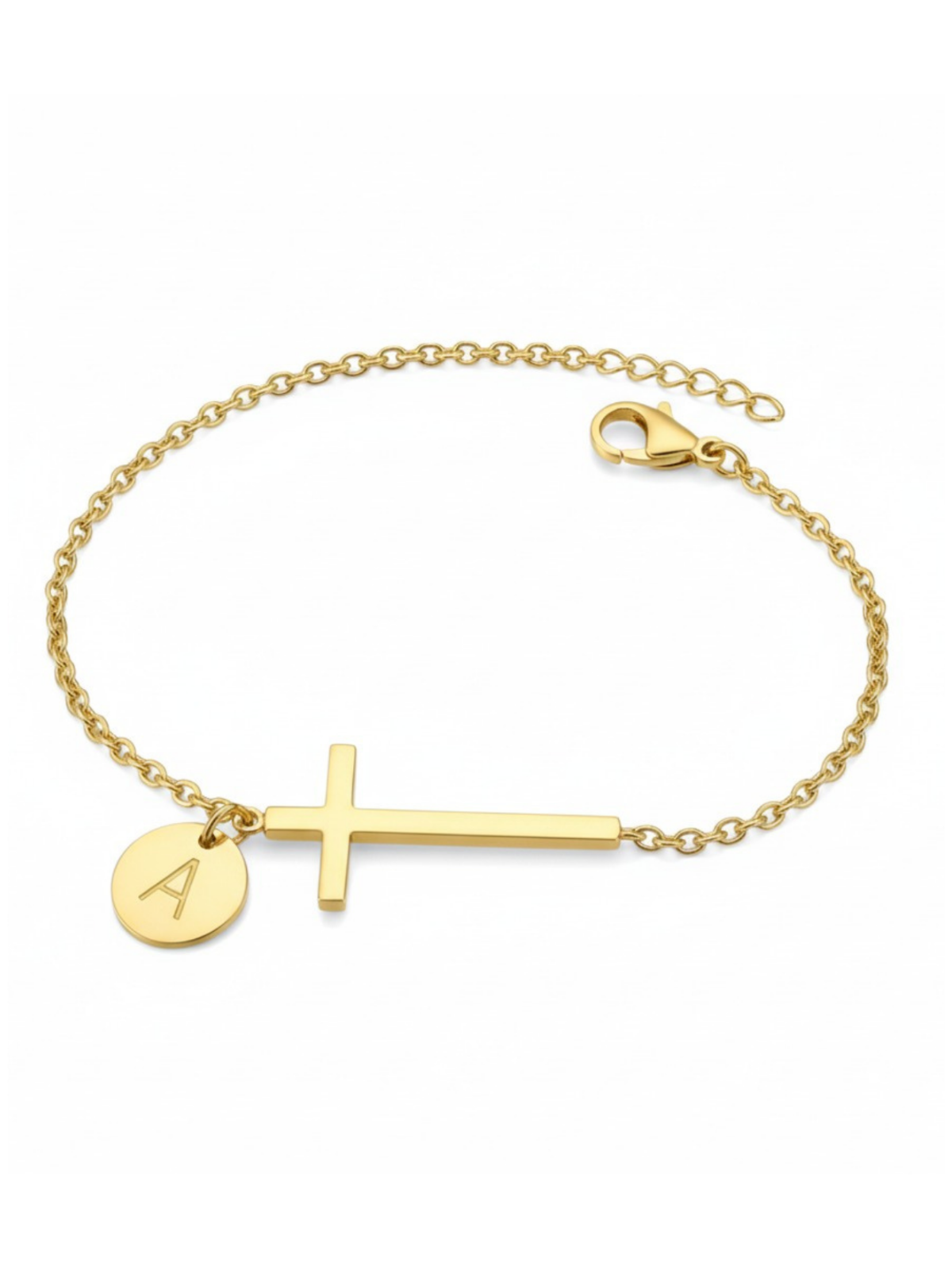 BRACELET INITIAL CROIX