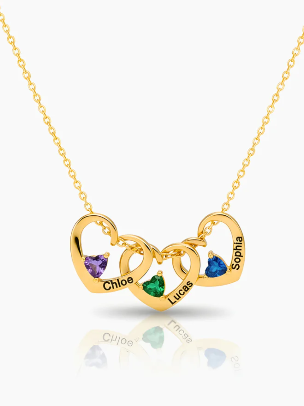 COLLIER CŒURS ENTRELACÉS À MA MÈRE