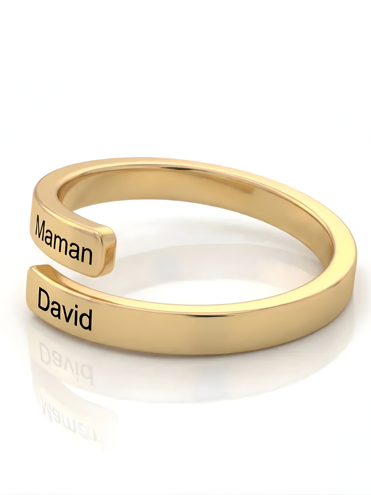 BAGUE DOUBLE PRÉNOM AJUSTABLE