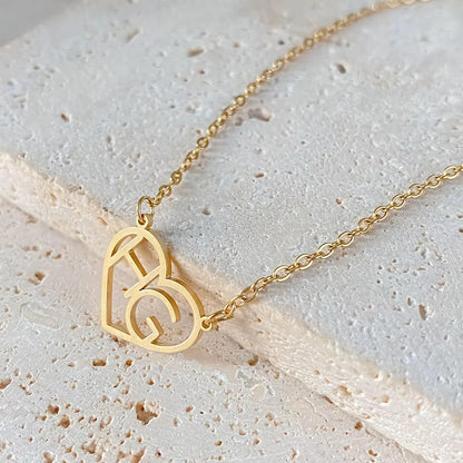 COLLIER CŒUR INITIAL