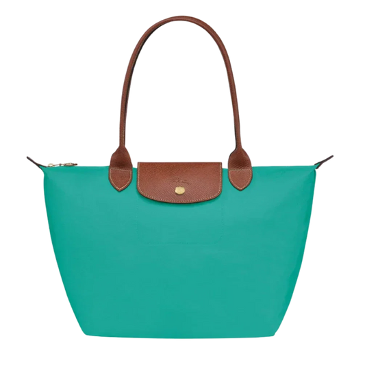 Bolso Grande Nylon Plegable, Turquesa