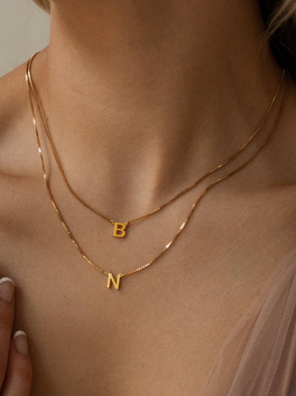 COLLIER À DOUBLE LETTRE