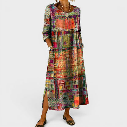 Léonie™ | Robe en denim bohème élégante