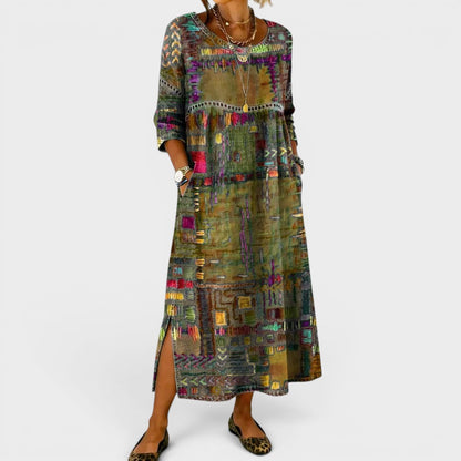 Léonie™ | Robe en denim bohème élégante