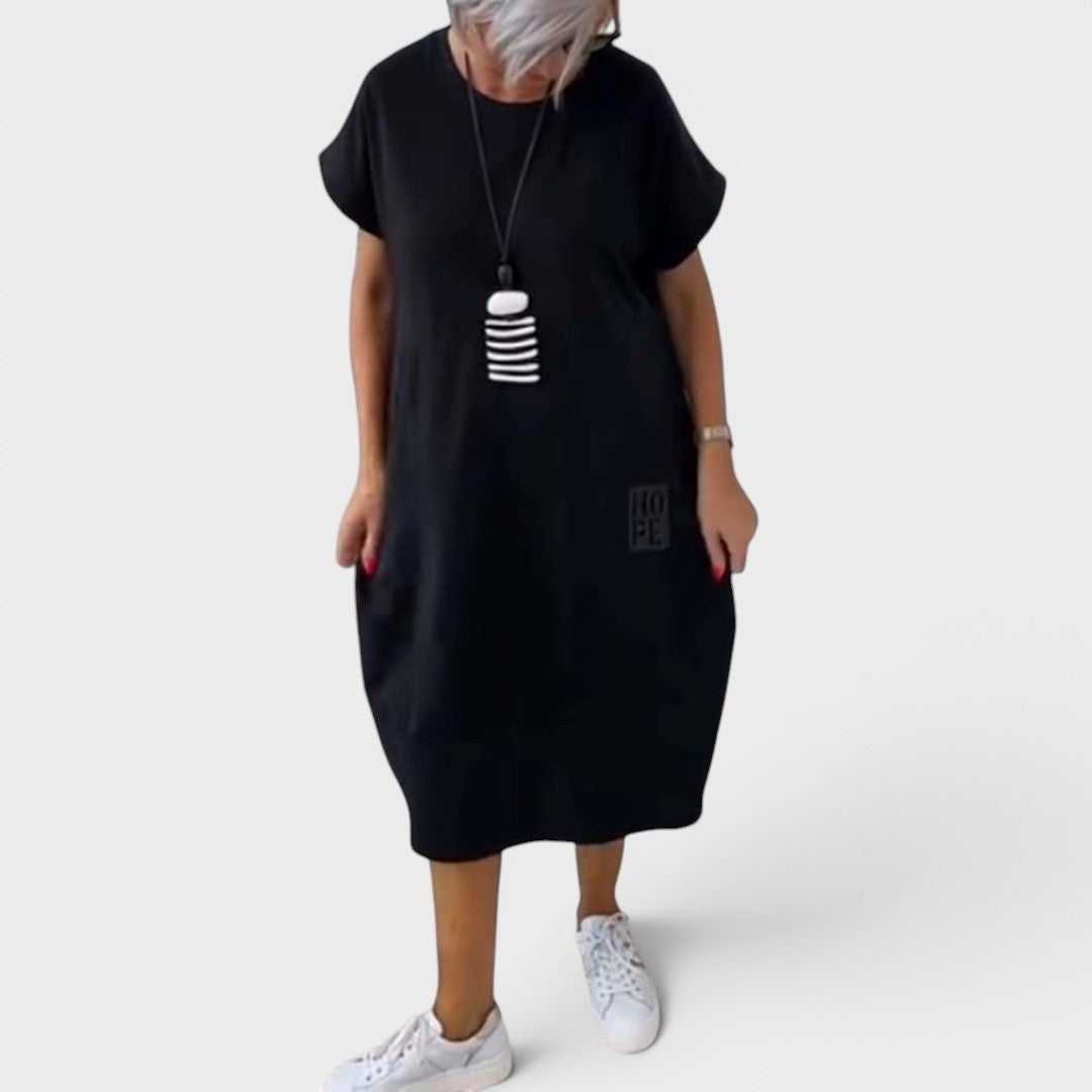 Nicole | Robe midi fluide à poches