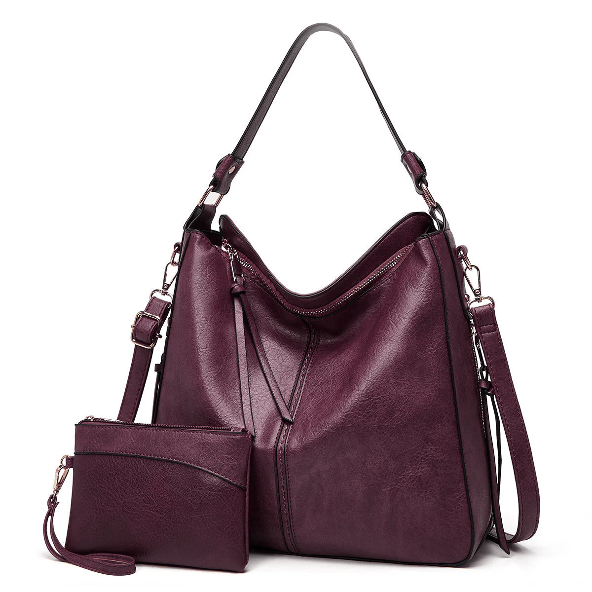 HOBO TULSSE – Bolso de cuero vintage + Monedero de Regalo