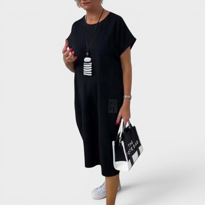 Nicole | Robe midi fluide à poches