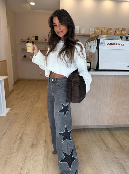 Melisa║Jeans casual de estrellas