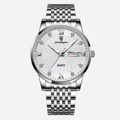 Herren Business Uhr aus Edelstahl