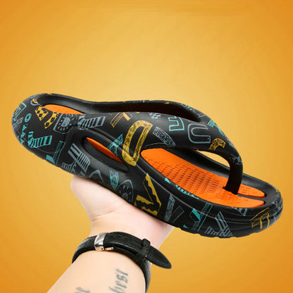 Bequeme Sommer-Flip-Flops mit dicken Sohlen